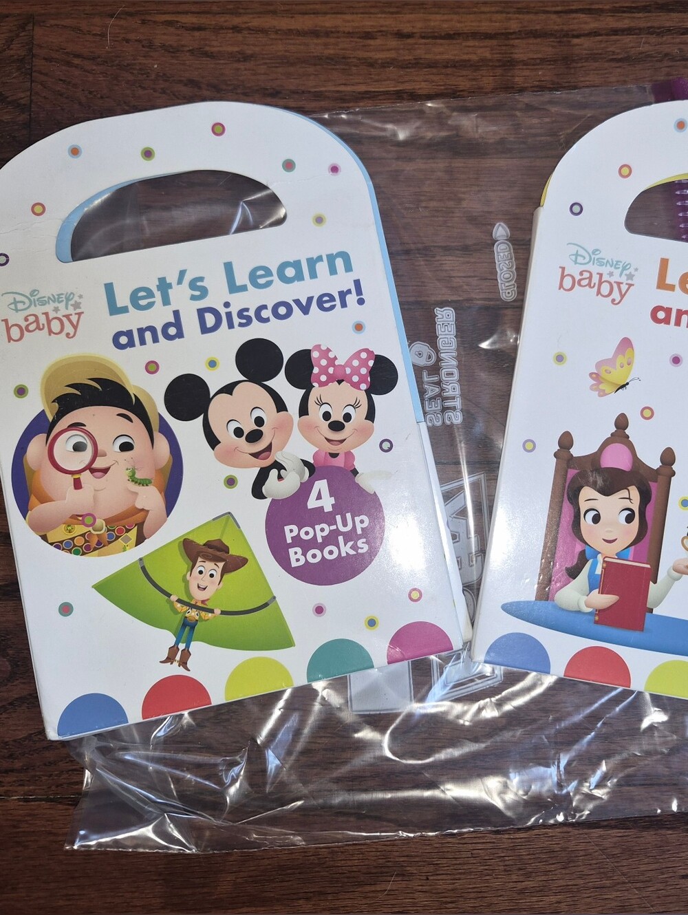 Disney Baby Pop-Up Mini Book Lot 8 Books Mickey Minnie Toy Story Learning Toddle
